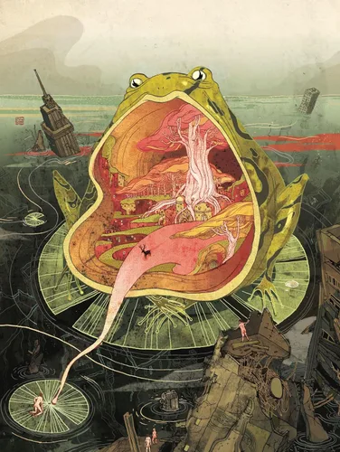 Miniatura 2 de New York Puzzle Company - Victo Ngai Utopia - Rompecabezas de 500 piezas para noches de juego familiares por Victo Ngai Utopia 500 Pieza