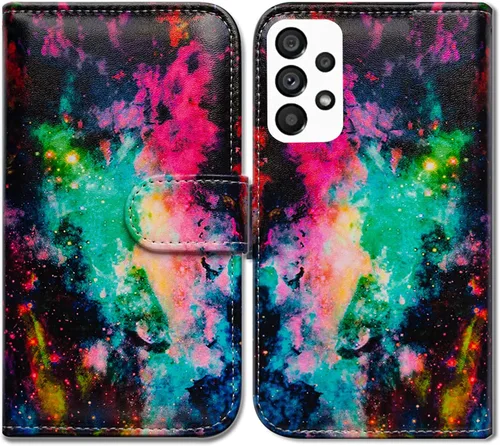 Miniatura 20 de Bcov Funda para Samsung Galaxy A53, diseño de pájaro negro y verde con tapa para teléfono con ranura para tarjeta y soporte para Samsung Galaxy A53