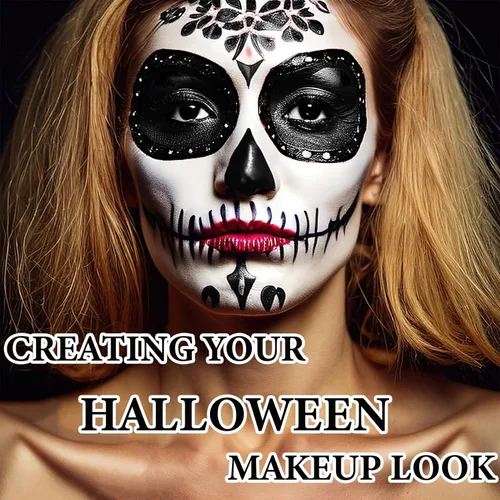 Miniatura 6 de Pintura corporal blanca y negra, paleta de maquillaje SFX con pinceles, paleta de pintura de crema a base de aceite, kit de maquillaje de Halloween