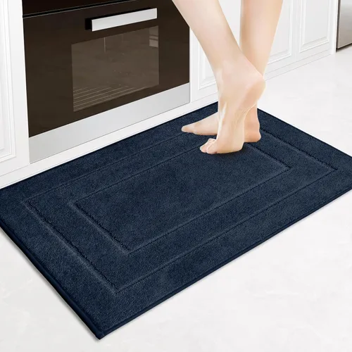 Miniatura 14 de PURRUGS Juego de 2 alfombras de cocina lavables a máquina (24 x 35.5 + 24 x 59 pulgadas), alfombras de pasillo de cocina antideslizantes y Marrón