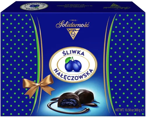 Solidarnosc Ciruelas confitadas en chocolate negro "Sliwka Naleczowska" (10.6 onzas (paquete de 1))