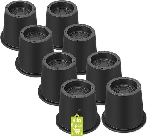Miniatura 8 de Paquete de 12 elevadores de muebles de 1 pulgada, elevadores de cama ajustables resistentes para mesa, escritorio, sofá, silla, gabinete, marco