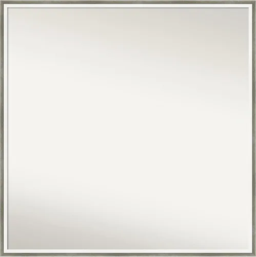 Miniatura 111 de Amanti Art Espejo de baño plateado para sobre el fregadero, 33 x 45 pulgadas, espejo de tocador rectangular blanco plateado y plateado, marco