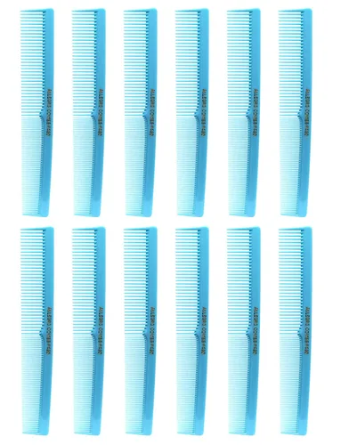 Allegro Combs Juego de 420 peines para el cabello, juego de peines de peluquero de goma de nitrilo para estilista, 12 unidades, color azul bebé,