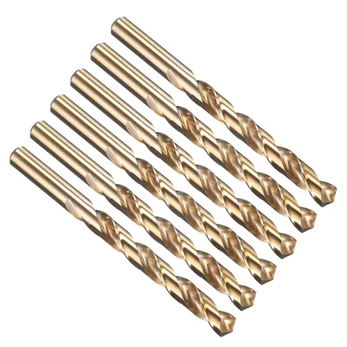 Miniatura 78 de PATIKIL Broca Jobber de 0.039 in, vástago recto M35 cobalto 5% acero de alta velocidad 135° acabado dorado para metal duro de acero inoxidable - 2