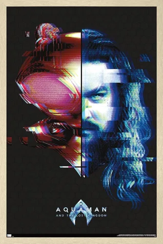 Miniatura 7 de Trends International DC Comics Movie Aquaman y el Reino Perdido - Póster de pared de Faceoff, 22.37 x 34.00 pulgadas, versión enmarcada en negro
