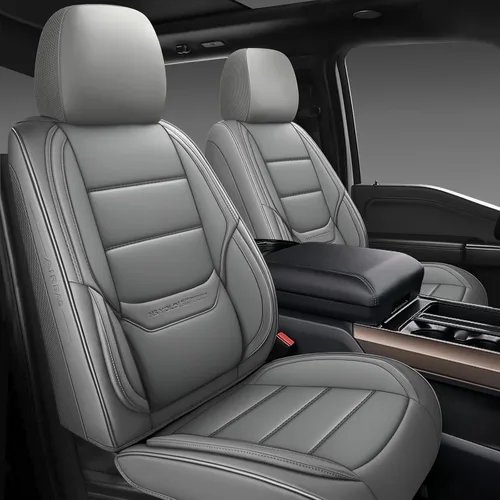 Miniatura 11 de NS YOLO Juego completo de fundas de cuero para asientos de automóvil, ajuste universal para la mayoría de automóviles, SUV y sedanes, cojines