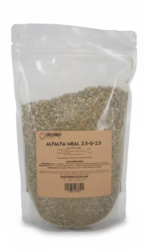 Greenway Biotech, Inc. Fertilizante orgánico de harina de alfalfa 2.5-0-2.5 | Alimento para plantas de rosas y vegetales con estimulante de