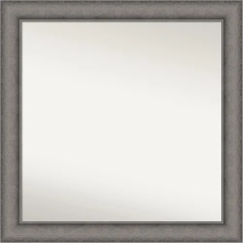 Miniatura 318 de Amanti Art Espejo de pared personalizado no biselado (24.5 x 24.5 pulgadas), marco gris marrón alta, varios tamaños personalizados, espejo de baño