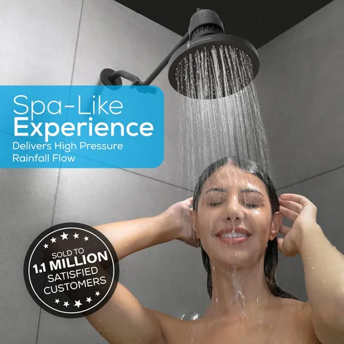 Miniatura 3 de SparkPod Cabezal de regadera – Lluvia de alta presión – Diseño de lujo de calidad premium – Instalación en 1 minuto – Reemplazo ajustable de fácil