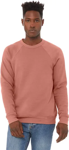 Bella Canvas Sudadera de forro polar de esponja con cuello redondo (3901), Gris oscuro (Dark Grey Marble Fleck), M