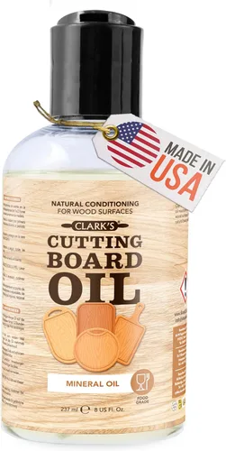 Miniatura 15 de CLARK'S Aceite mineral para tabla de cortar, aceite mineral de grado alimenticio enriquecido con extractos de naranja y limón, penetra profundamente