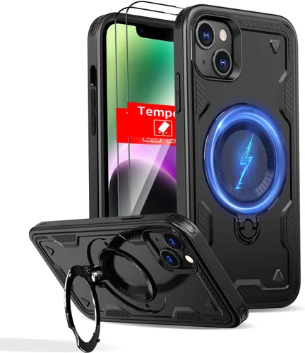 Miniatura 33 de Funda magnética para Google Pixel 9A compatible con cargador inalámbrico MagSafe, para Pixel 9A, funda de teléfono integrada de 360 °, con 2