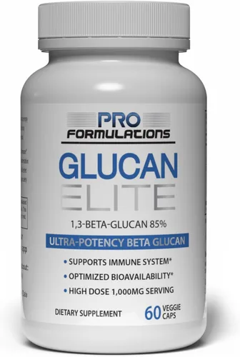 Glucan Elite – 85% Beta 1,3D Glucano 500mg – 60 vcaps – Beta Glucano de ultra potencia – Máxima biodisponibilidad con BGF-Inmune – Apoyo al sistema