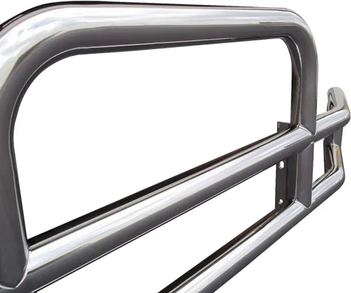 Miniatura 5 de Protector de parachoques de ciervo de acero inoxidable pulido 304 w/soporte para Kenworth T680 13-21