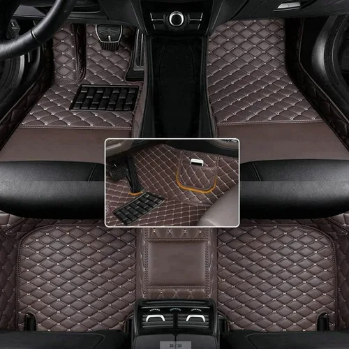 Miniatura 37 de Alfombrillas de cuero personalizadas para sedán, SUV, automóvil deportivo, negro, rojo, rosa, blanco, alfombrillas de vehículo para hombres