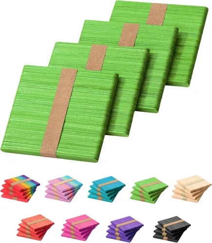 Miniatura 10 de Mr. Pen - Palitos de paletas de colores, palitos de madera de colores arcoíris para manualidades, paquete de 200, 4.5 pulgadas