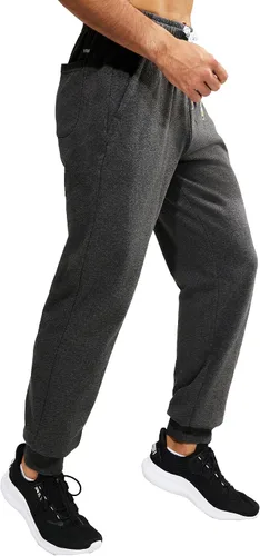 Miniatura 6 de MIER Men's Cotton Joggers Athletic Sweatpants for Gym Workout Active Lounge Jersey Track Pants with Pockets, Elastic Waist