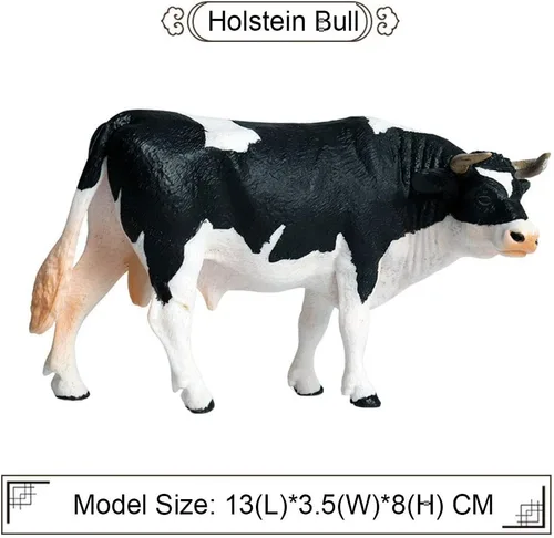 Miniatura 2 de Holstein - Figuras de toro realistas, juguetes educativos tempranos, proyecto de ciencia, regalo de cumpleaños para niños