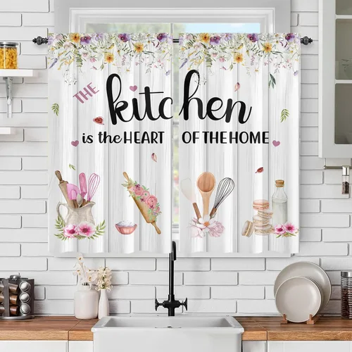Miniatura 44 de Cortinas de mariposa, mariposa azul, diente de león blanco, románticas, para niñas y mujeres, insonorizadas, aisladas, con bolsillo para barra