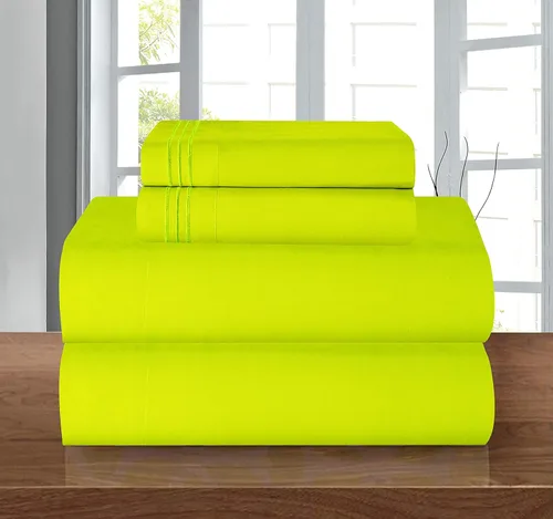 Miniatura 94 de Elegant Comfort - Juego de sábanas de 4 piezas de microfibra, 1500 hilos, sin arrugas, sábana bajera elástica, esquinas tipo bolsillos profundos