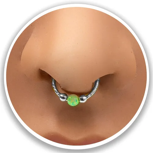 Miniatura 34 de Fake Opal Septum Rings