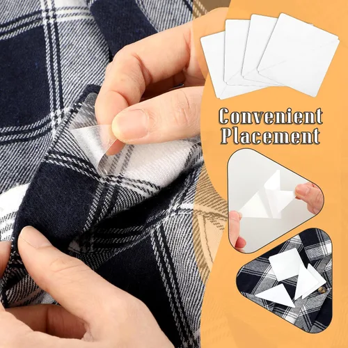 Miniatura 2 de 100 piezas de collar para camisas de vestir de hombre, sin rizos, cuello de camisa polo que se mantiene antideformación, cuello adhesivo