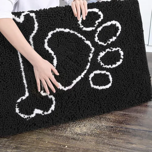 Miniatura 6 de AROGAN Felpudos de entrada para interiores grises de 36 x 24 pulgadas y tapetes negros de 48 x 30 pulgadas para exteriores