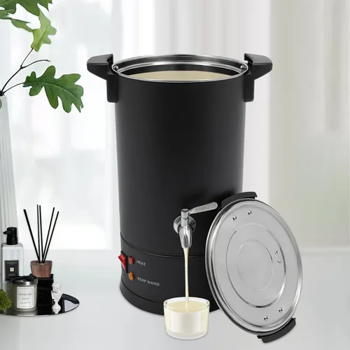 Miniatura 3 de Derretidor de cera para hacer velas, olla de fusión eléctrica comercial de cera de 10L/338.2 onzas con control de temperatura y boquilla de vertido