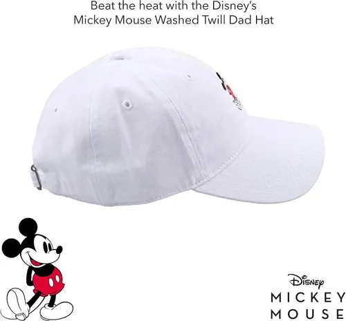 Miniatura 5 de Disney Mickey Mouse Embroidered Cotton Adjustable Dad Hat with Curved Brim