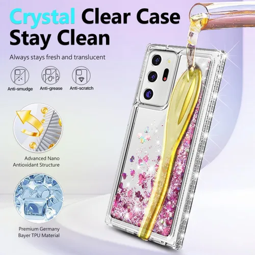 Miniatura 217 de NGB - Funda de teléfono diseñada para Samsung Galaxy S9+ Plus, morado/azul, con purpurina líquida para mujeres y niñas, con protector de pantalla