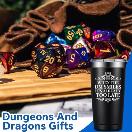 Miniatura 2 de Regalos de Dungeons and Dragons - Regalos para Dungeon Master - Regalo de Navidad para Dungeon Master D&d Dnd Dm Rpg Fans - Vaso Dnd de 20oz