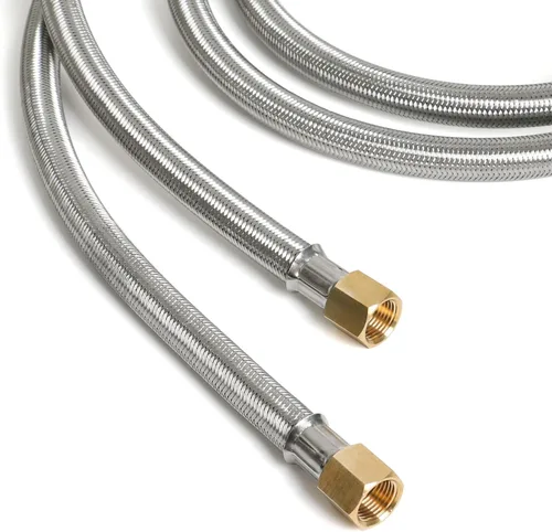 Miniatura 8 de ATKKE Manguera de extensión de propano de alta presión de 10 pies con kit de acoplamientos de conversión, línea de gas propano trenzada de acero