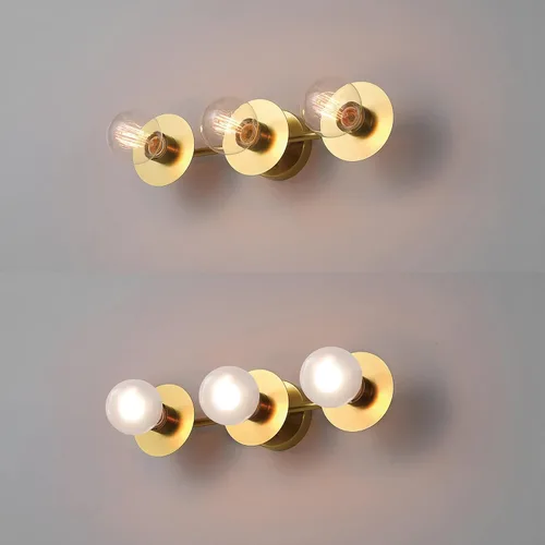 Miniatura 8 de Globe Electric 63000009 - Juego de baño todo en uno de 5 piezas, latón mate, luz de tocador de 3 luces de 20 pulgadas, toallero, anillo de toalla