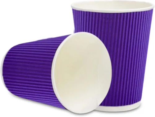 Miniatura 32 de Vasos de café de papel aislado de pared corrugada, 12 onzas, 12 onza, Negro