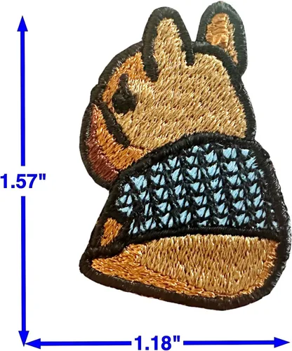 Miniatura 4 de TH - Juego de 2 minúsculos, bulldog francés, cachorro, mascota, lindo logotipo de dibujos animados, 5 parches, coser para planchar en bordado