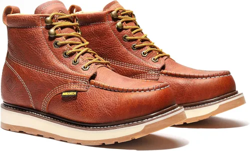 Miniatura 3 de Bonanza Boots FRONTIER DUAL - Botas de trabajo con puntera tipo mocasín de 6 pulgadas, piel de primera calidad, plantilla cómoda y suela de cuña