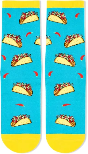 Miniatura 4 de Zmart Calcetines divertidos de lectura de tacos de café loco para mujeres y niñas, regalos para adolescentes, calcetines novedosos Bring Me