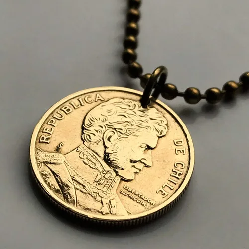 Miniatura 4 de 2008 Chile 10 Peso moneda colgante Santiago Bernardo O'Higgins Libertador Araucanía Iquique Rancagua La Pintana Temuco Coquimbo n003051