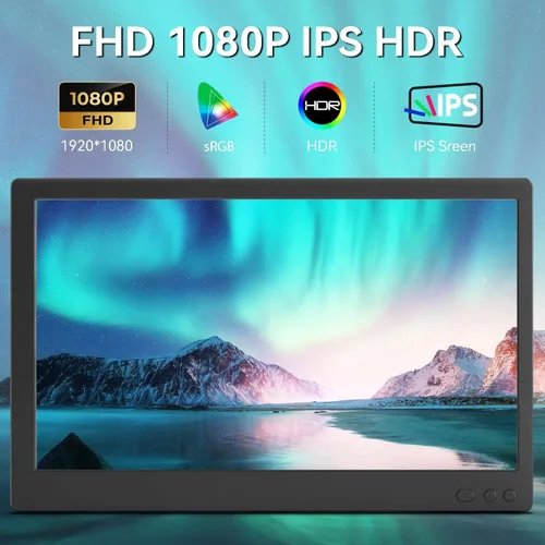 Miniatura 2 de APILDELLA Extensor de monitor dual portátil 1080P de 14 pulgadas para computadoras portátiles, USB C y HDMI, Plug-Play para pantalla dual en Mac