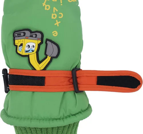 Miniatura 6 de Lindos guantes de esquí de dibujos animados para niños, guantes de nieve cálidos al viento con forro polar antideslizante, guantes deportivos