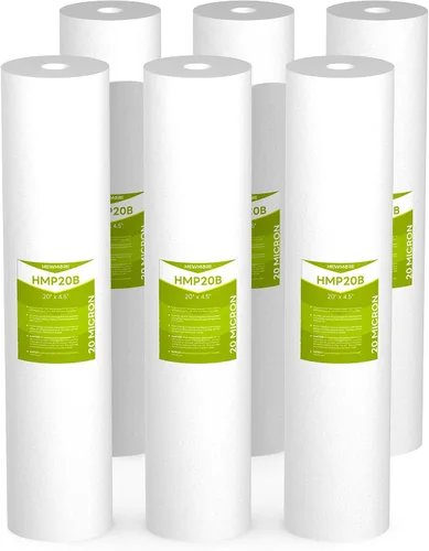 Cartucho de filtro de agua de 20 micrones para toda la casa, filtros de sedimentos para agua de pozo, reemplazo universal para cualquier carcasa