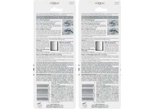 Miniatura 3 de L'Oreal Paris - Máscara de pestañas de doble extensión con tubo, máscara de alargamiento de 2 pasos, a prueba de manchas, negro más negro, paquete