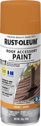 Miniatura 5 de Rust-Oleum 285217 Pintura en aerosol para accesorios de techado, 12 onzas, color madera envejecida Roble (Weathered Wood)