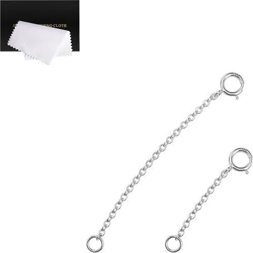 Miniatura 10 de Extensores de collar para mujer, extensor de pulsera de oro, extensión de joyería de cadena dorada para tobillera para mujer, juego de 2 piezas