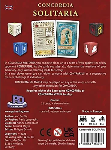 Miniatura 3 de Rio Grande Games Expansión Concordia Solitaria: Estrategia de juegos de mesa en solitario y para 2 jugadores