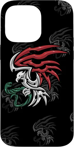Miniatura 20 de iPhone 13 Bandera de México - Funda estilo tribal del escudo de armas mexicano