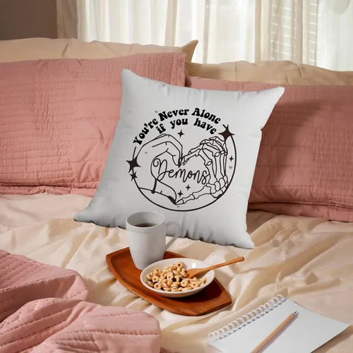 Miniatura 4 de Fundas de almohada góticas de 18 x 18 pulgadas, funda de almohada de mano de esqueleto, decoración de corazón de mano de esqueleto
