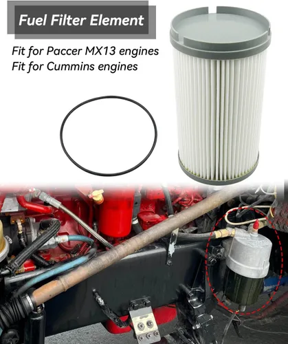 Miniatura 3 de Filtro de combustible K37-1029 apto para motores Peterbilt Kenworth Paccer MX13 367 389 587 MX11 2015-2017 Reemplazar K37-1029 K37-1011 PF46081