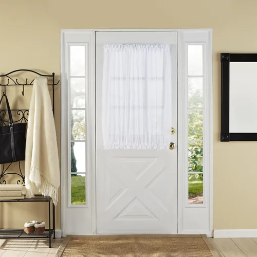 Miniatura 76 de Stylemaster Elegance Cenefa recta de gasa transparente, 60 x 14 pulgadas, color dorado